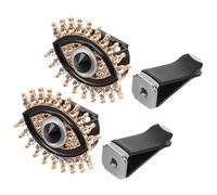 FRCOLOR 2pcs Crystal Rhinestone Evil Eye Car Air Vent Clip for Women Bling Alloy Car Air Vent Charm Secure Attachment Universal Fit Stylish Compact for Suvs