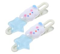 FRCOLOR 2pcs Cute Hair Clips for Girls Sweet Style Star Hair Barrettes Duckbill Clips for Side Bangs and Fashionable