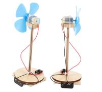 FRCOLOR 2pcs DIY Mini Motor Fan Experiment Kits for Handmade Science Material Without Battery Easy Assembly Educational to Cultivate Innovation and Practical Skills Random Random Color