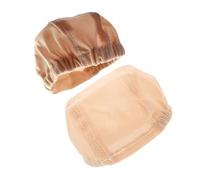 FRCOLOR 2pcs Doll Wig Net Caps - Mini Hat Decor - / Liner Weaving Caps Costume Wig Hat Accessories For DIY Mini Doll Hair Set