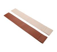 FRCOLOR 2pcs Drumsticks Case Drum Sticks Holder Pu Fake Leather Sleek Minimalist Design Brown Beige Convenient Carrying and Use for Drummers Practice and Performances