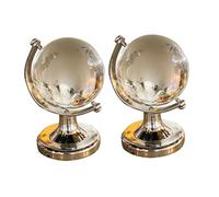 FRCOLOR 2pcs Educational Desktop Globe Raised Relief Rotating Mini World Globe for Boys and Girls Decorative Home Ornament