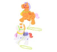 FRCOLOR 2pcs Educational Horse Toy Boy Girl Electric Horse Lovely Toy for Boy Girl Safe Healthy Plaything