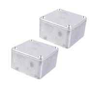 FRCOLOR 2pcs Effect Aluminum Box Enclosure Aluminum Case Aluminium Guitar Effector Small Pedalboard Case Project Boxes for Electronics Musical Accessory Guitar Pedal Enclosure Silver