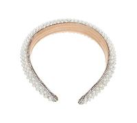 FRCOLOR 2pcs Elegant Rhinestone Pearl Headband Women Hair Hoop for Party Festival