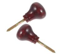 FRCOLOR 2Pcs Ergonomic African Rosewood Cane Replacement Handles Non-Slip Polished Walking Stick Knobs for Elderly Mobility Aids with Sturdy Wood Grip Accessories