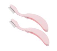 FRCOLOR 2pcs Eyebrow Comb Eyelash Comb Angled Makeup Brush Eyebrow Dye Brush for Revolution Brow Stencil Kit