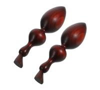 FRCOLOR 2pcs Facial Massage Tool Handcrafted Sandalwood Pressure Point Stick for Full Body Relaxation Portable Thumb Reflexology Massager with Unique Shape for Precise Acupressure and
