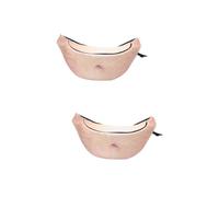FRCOLOR 2pcs Fake Beer Belly Waist Bag PU Canvas Adjustable Belt Dad Bag for Running Hiking Traveling Outdoor Activities with Zipper Unisex Novelty Gift