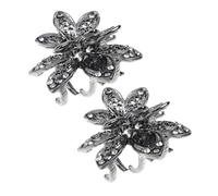 FRCOLOR 2pcs Fashion Crystal Dot Diamond Tiara Hair Claw Clips Metal Crystal Hair Jaw Clips Sturdy Alloy Materials
