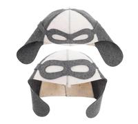 FRCOLOR 2pcs Felt Sauna Hat Flying Captain Style Wool Felt Sauna Cap for Women and Unisex, Insulating, Absorbent, Quick Drying, for Steam Room and Bath Spa