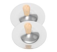 FRCOLOR 2pcs Finger Cymbals with Grip Musical Instrument for S Rhythm Training Belly Dance Party Percussion