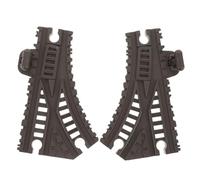 FRCOLOR 2pcs Flexible Plastic Replacement Train Track for Compatible Railroad Track Accessory for Cargo Train Playsets Enhances Motor Skills and Spatial Awareness Black Y Shaped Design