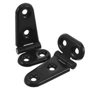 FRCOLOR 2pcs Forklift Hood Hinge Replacement Pair, Forklift Bonnet Hinge Set, Metal Black Powder Coated, Smooth Operation, for Machinery Access Panel and Maintenance Panel