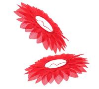 FRCOLOR 2pcs Funny Sunflower Headgear for Party and Sports Events Red Flower Shape Costume Headwear Novelty Eye Catching Accessory for Dance and Performance