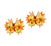 FRCOLOR 2pcs Girls Hairpin Bowknot Non-fading Durable Thanksgiving Day Decor Party Accessories Stage Performance Hair Decor