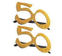 FRCOLOR 2Pcs Glitter Shaped Glasses Novelty Sunglasses for Birthday Party Photo Booth Props Fun Adult Party Accessories Comfortable Lightweight Design Eye Catching Sparkle