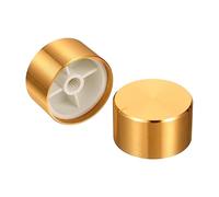 FRCOLOR 2Pcs Gold Electric Guitar Bass Volume Knobs Potentiometer Caps Hat Shaped Design Suitable for Guitar Effects Amplifiers Speakers