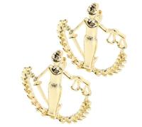 FRCOLOR 2Pcs Golden Libra Brooch Set - Metal Balance Scale Lapel Pins for Women - Dainty Collar Pins Suitable for Lawyers, Holiday Parties, and Christmas Accessories