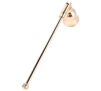 FRCOLOR 2pcs Golden Metal Candle Snuffer Extinguisher with Long Handle, Bell Shaped Flame Snuffer for Pillar Candles, Mess-free Protection, for Vintage Interiors and Restaurants