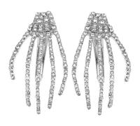 FRCOLOR 2pcs Gothic Skull Ghost Rhinestone Hair Clips Large Halloween Skeleton Bone Hairpins