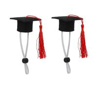 FRCOLOR 2pcs Graduation Hat for Dogs Dog Doctor Hat Party Supplies Pet Decoration
