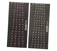 FRCOLOR 2pcs Guitar Fretboard Stickers Scale Notes for Beginners Fretboard Trainer Notes Guitar Accessories for Practice
