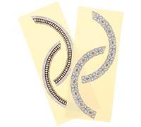 FRCOLOR 2pcs Guitar Sound Hole Rosettes Stickers Creative Decorative Inlay for Acoustic Guitars Easy to Install Remove Durable Material Enhances Appearance Unique Clover Grid Design