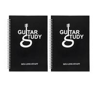 FRCOLOR 2pcs Guitar Tablature Notebook with Chord Diagram, 6-string Blank Music Manuscript Paper, 50 Pages Each, Music Composition Journal for Beginners and Experienced Guitarists