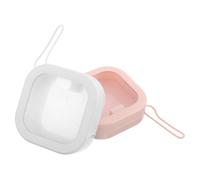 FRCOLOR 2pcs Hair Tie Organizer Storage Box with Compact Design and Lightweight Abs Material for Travel and Bedroom Use, Portable Hair Accessories Organizer for Desk and Office Supplies