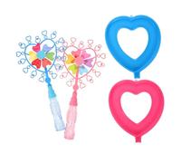 FRCOLOR 2pcs Halloween Bubble Wand Pack Giant Bubble Maker Outdoor for Pink Blue Windmill Design Promotes Social Skills Hand Eye Coordination Trick Treating Party Fun