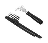 FRCOLOR 2pcs Handle Mini Comb Hair Brush Cleaning Tools Grooves Cleaning Brush Comb Dust Cleaner for Home Salon Use