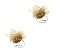FRCOLOR 2pcs Handmade Head Band Organza Headband for Wedding Bridal Headwear for Women