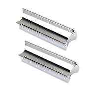 FRCOLOR 2pcs Hard Chrome Plated Stainless Steel Guitar Slides for Electric and Acoustic Guitars Professional Finger Slide for Clearer Tone and Enhanced Playability