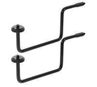 FRCOLOR 2pcs Heavy Duty Iron Trail Camera Mount Bracket with Stable and Reliable Design, Easy Installation for Wildlife Photography and Hunting, Black Camera Tree Mount Holder