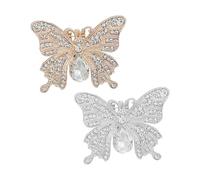 FRCOLOR 2Pcs High End Butterfly Shoe Clips Elegant Female Shoe Charms Accessories for Weddings Parties Daily Wear Durable Design Unique Butterfly Shape