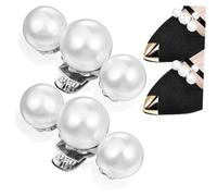 FRCOLOR 2Pcs Imitation Pearl Shoe Clips Elegant Shoe Decorations for High Heels Instant Transformation Secure Fit for Weddings Special Occasions