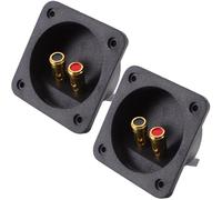 FRCOLOR 2pcs Inch Speaker Box Binding Post Terminal Cup Black Square