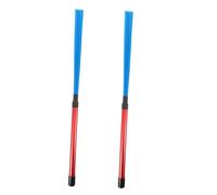 FRCOLOR 2pcs Jazz Drum Brushes with Aluminum Alloy Handle Nylon Bristles for Cajon Snare Drum Stable Wire Brush Drumsticks Bundle with Red Handle for Jazz Percussion