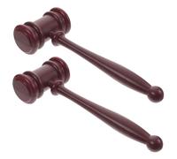 FRCOLOR 2Pcs Judge Gavel Loud Sound Auction Hammer Role Play Costume Accessory for Birthday Halloween and Christmas
