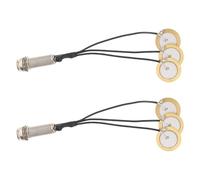 FRCOLOR 2pcs Kalimba Pickup Transducer Self Adhesive Piezo Microphone for Acoustic Instruments Compatible with Guitar Violin Ukulele and Banjo High Sensitivity Sound Amplifier