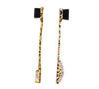 FRCOLOR 2pcs Leopard Print Double-ended Eyebrow Hair Combs Brow Brush Bristle Makeup Tool Compact Versatile