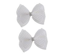 FRCOLOR 2pcs Luxurious Look Pearl Hair Clips Bowknot Hairpin for Women Fashion Hair Barrettes Pearl Inlay
