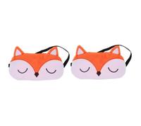 FRCOLOR 2pcs Luxurious Sleep Eye Mask Women Eye Mask Fox Print for Travel Hotels and Relaxation