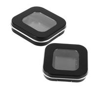 FRCOLOR 2pcs Magnetic Empty Eye Shadow Plate Refillable Loose Powder Box Compact Travel Makeup Container for Highlighter and Blush