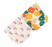 FRCOLOR 2pcs Makeup Pouches for Purse Small Cosmetic Bag Mini Makeup Bag Flower Print T400 Oxford Fabric Lipstick Jewelry Organizer
