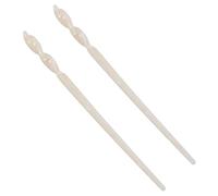 FRCOLOR 2pcs Marble Hairpin Acetate Plate Hair Chopsticks Retro Bun Hair Pins for Women Braider Topper
