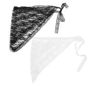 FRCOLOR 2pcs Mesh Lace Skirt Cover Up Tie Side Wrap Lightweight Breathable Ballet Wrap Skirt for Women Beach Parties and Everyday Stylish Looks