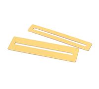 FRCOLOR 2pcs Metal Fret Protector Guards for Bass and Mandolin, Golden Fingerboard Protectors to Safeguard Fretboard during DIY Fret Works, for Guitarists and Luthiers