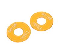 FRCOLOR 2pcs Metal Guitar Toggle Switch Washer Plate Rhythm Treble Rings Gold Gaskets for Electric Guitar Accessories Enhance Sound and Performance for Musicians
